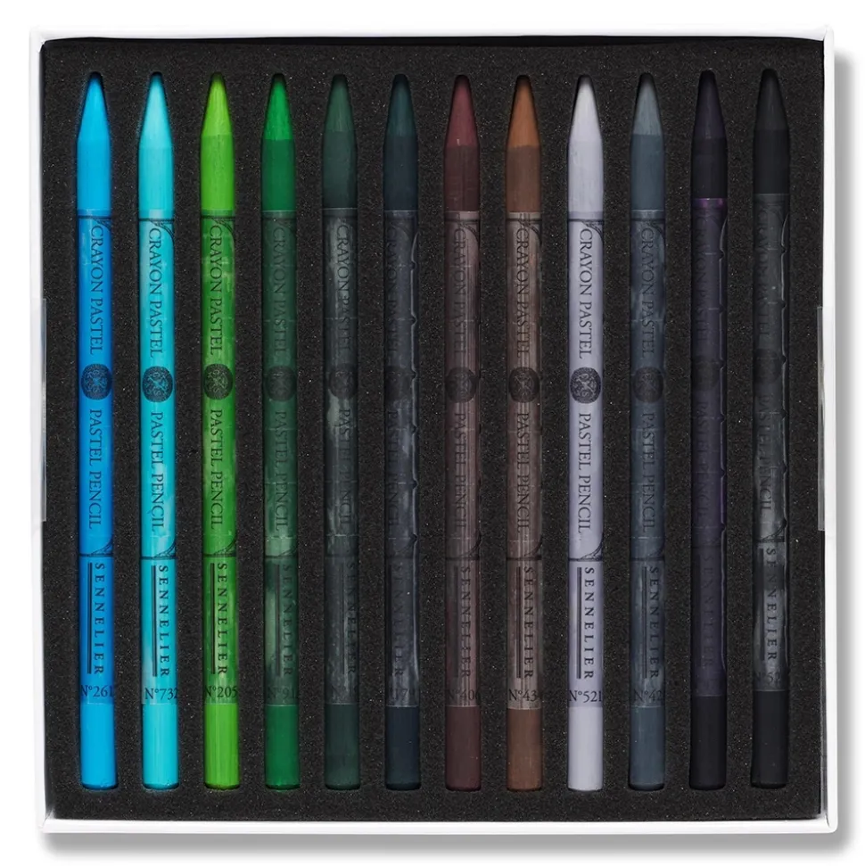 Caja 24 minas lápiz pastel surtidos Sennelier