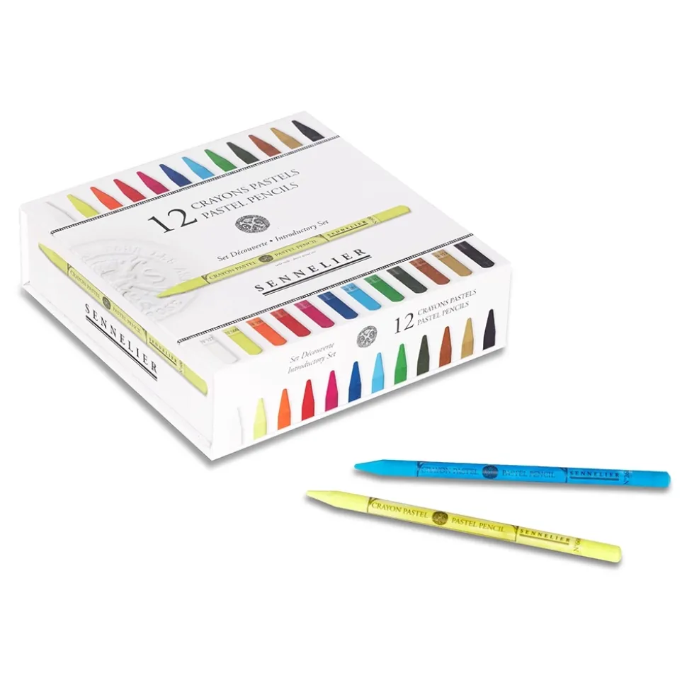 Caja 12 minas lápiz pastel surtidos Sennelier