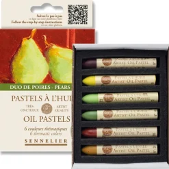 Caja 6 Pasteles al óleo Pears Duo Sennelier
