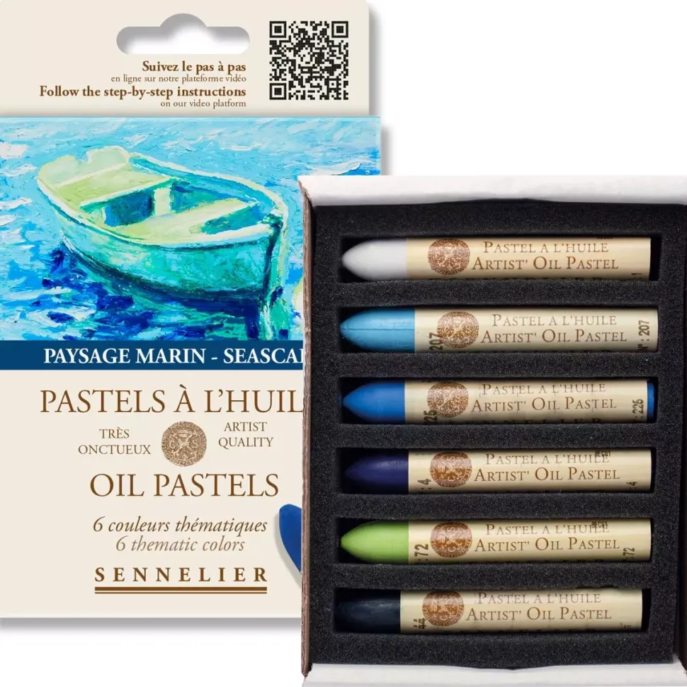 Caja 6 Pasteles al óleo Seascape Sennelier