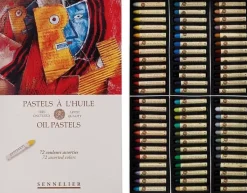 Caja 72 pasteles al óleo Sennelier