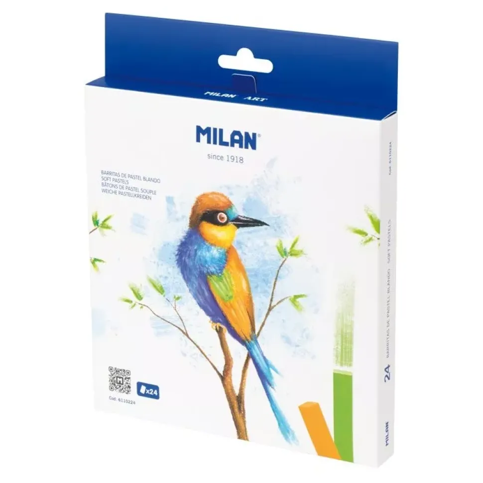 Caja 24 pasteles blandos colores surtidos Milan
