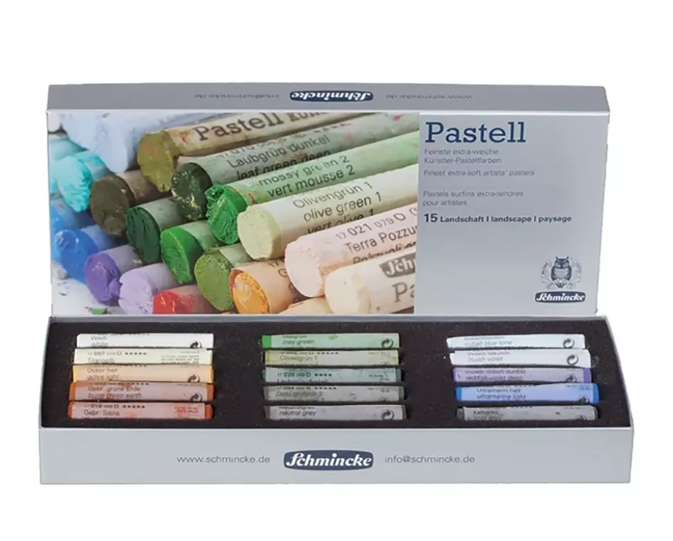 Caja 15 pasteles colores paisaje Schmincke