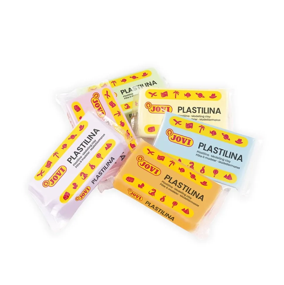 Caja 6 Pastillas de plastilina Colores Pastel Jovi 50gr