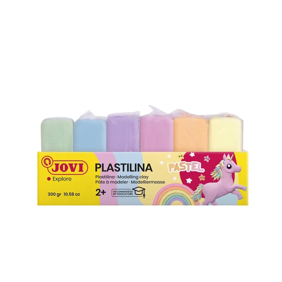 Caja 6 Pastillas de plastilina Colores Pastel Jovi 50gr