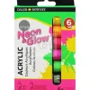 Caja 6 pinturas acrílicas Neón Simply Daler-Rowney 12ml