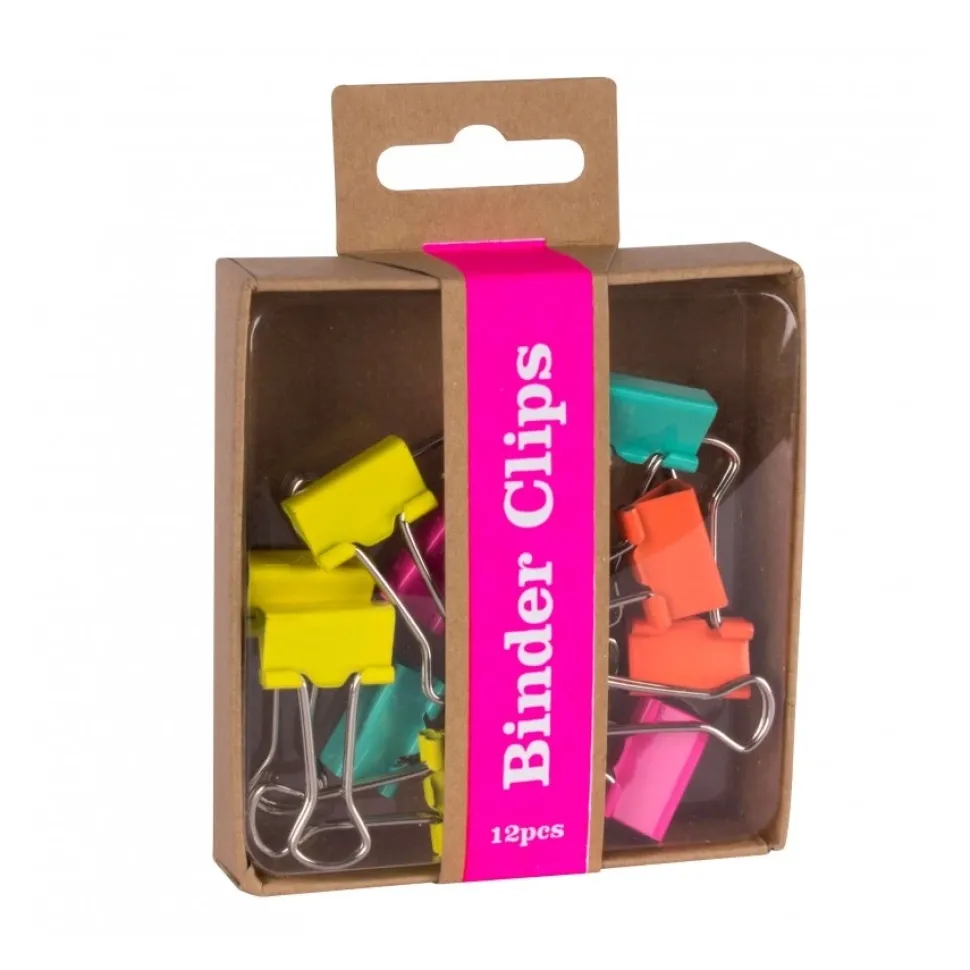 Caja 12 pinzas pala abatibles colores fluor Apli
