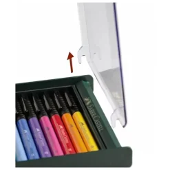 Caja 12 rotuladores Básicos Pitt Artist Pen Brush Faber-Castell