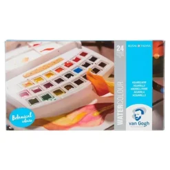 Caja acuarelas 24 medias pastillas Botanical Colours Van Gogh