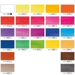 Caja acuarelas 24 medias pastillas Botanical Colours Van Gogh