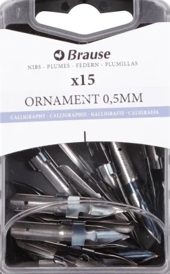 Caja con 15 Plumillas Redondas Ornament Iserlohn Brause