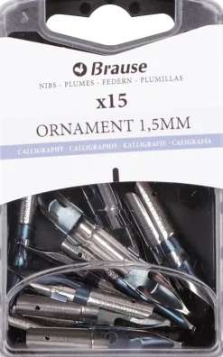 Caja con 15 Plumillas Redondas Ornament Iserlohn Brause