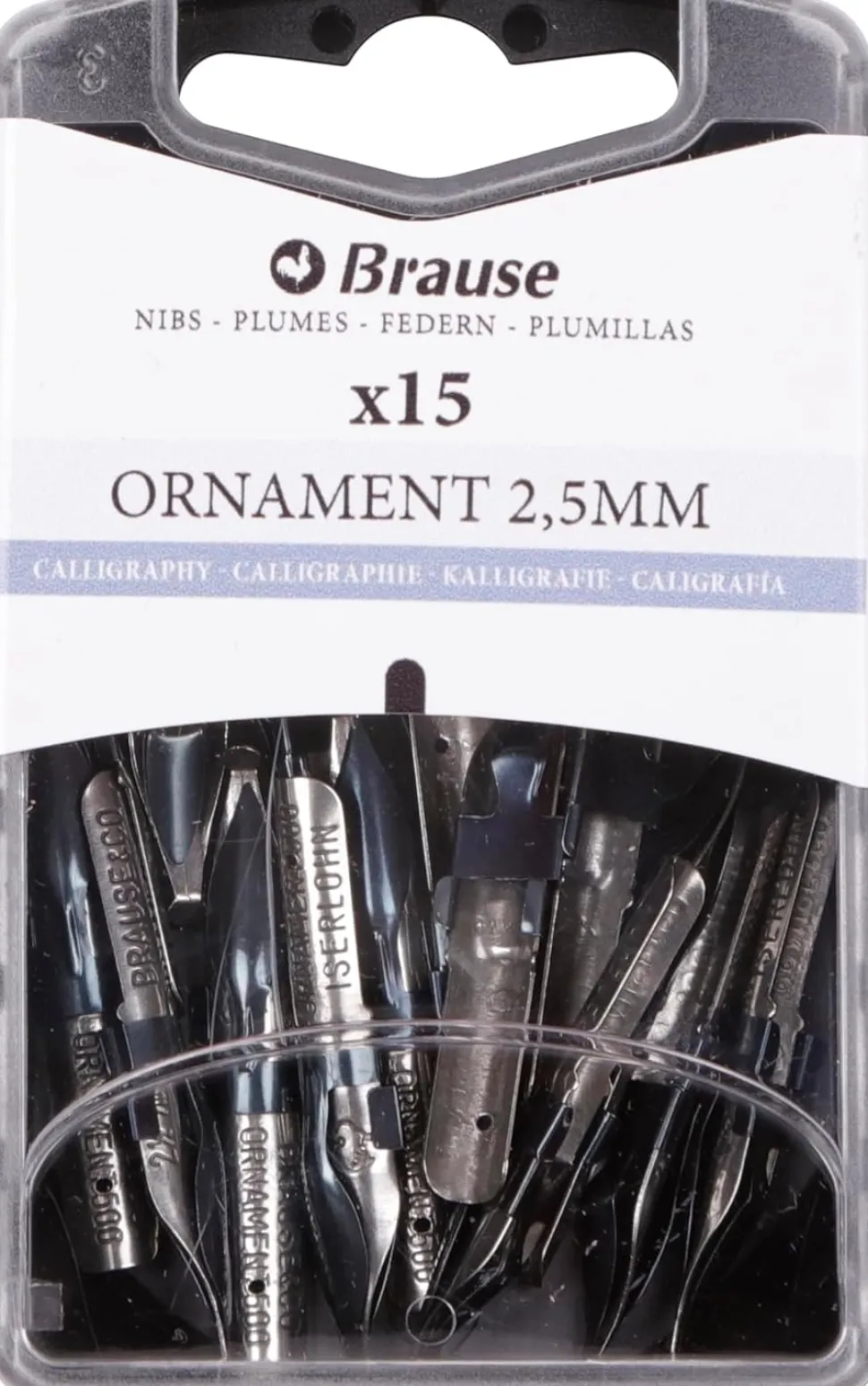 Caja con 15 Plumillas Redondas Ornament Iserlohn Brause