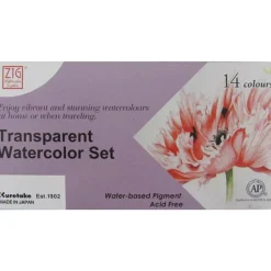 Caja de 14 acuarelas transparentes Kuretake