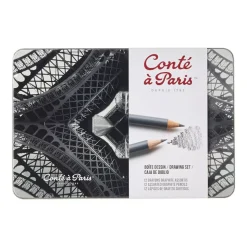 Caja de 12 lápices de grafito surtidos Conté à Paris
