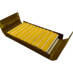 Caja de 10 pasteles cuadrados Amarillo Oro Maimeri