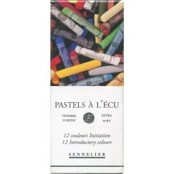 Caja de 12 Pastels à l'écu surtidos Sennelier