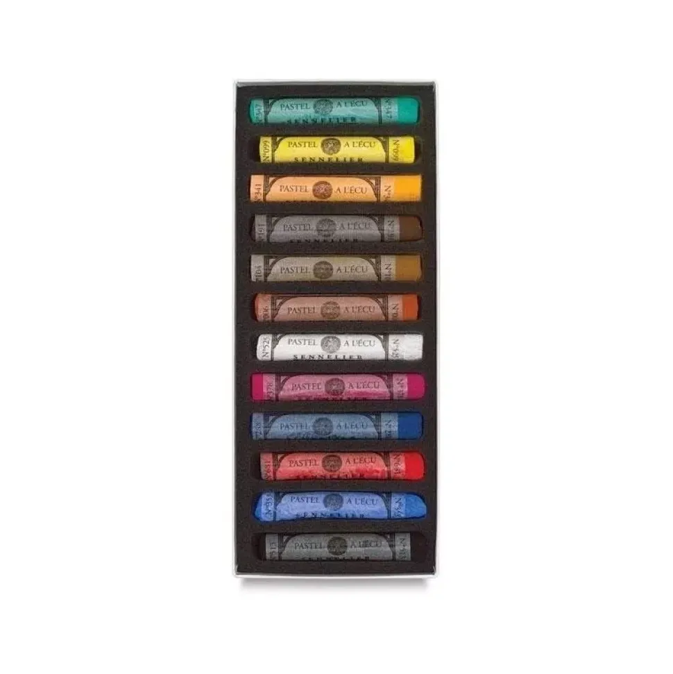 Caja de 12 Pastels à l'écu surtidos Sennelier