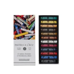Caja de 12 Pastels à l'écu surtidos Sennelier