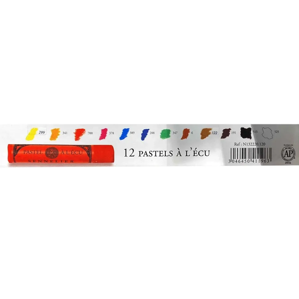 Caja de 12 Pastels à l'écu surtidos Sennelier