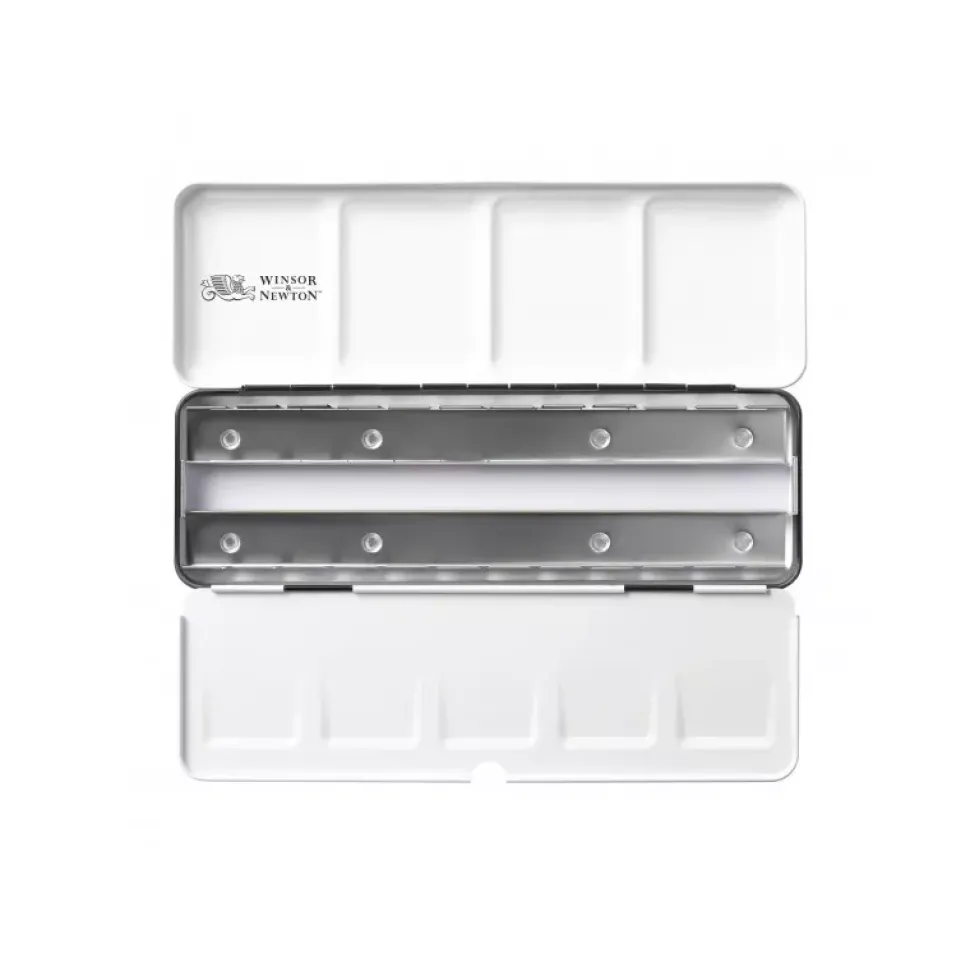 Caja de acuarela de metal de viaje vacía Winsor & Newton