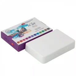 Caja de acuarelas 12 godets colores pastel White Nights