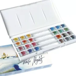 Caja de acuarelas 24 godets White Nights