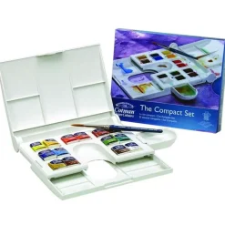 Caja de acuarelas 14 medias pastillas 1 pincel Cotman Winsor and Newton