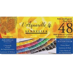 Caja de acuarelas 48 Medias Pastillas Extrafinas Sennelier