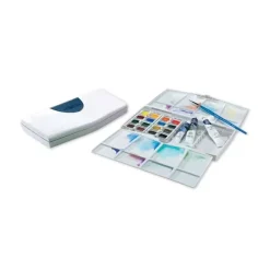 Caja de acuarelas 16 medias pastillas 3 tubos Cotman Winsor and Newton