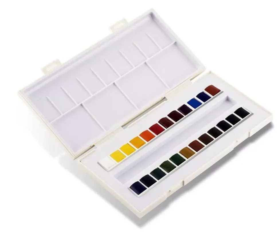 Caja de acuarelas 24 medias pastillas Sennelier