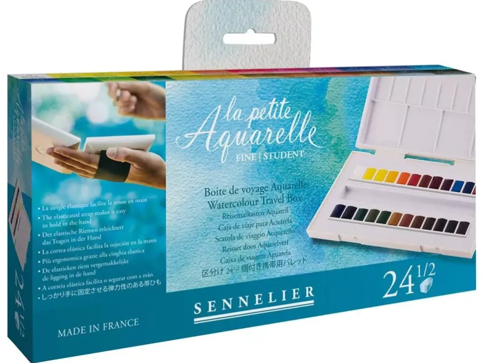 Caja de acuarelas 24 medias pastillas Sennelier