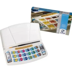 Caja de acuarelas 18 medias pastillas y 2 tubos Van Gogh
