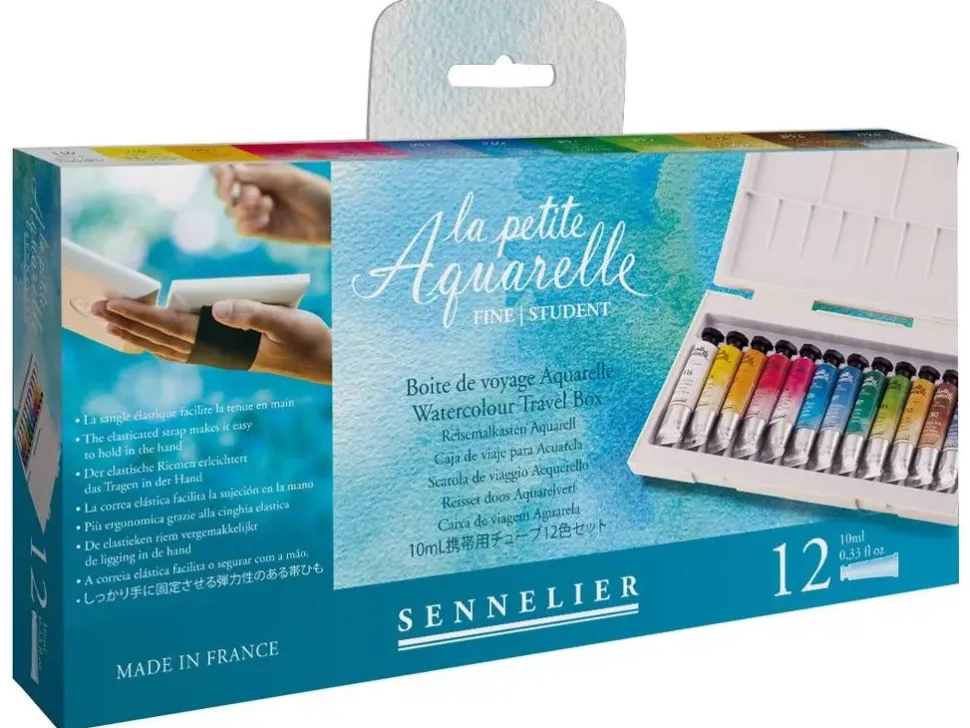 Caja de acuarelas 12 tubos Sennelier