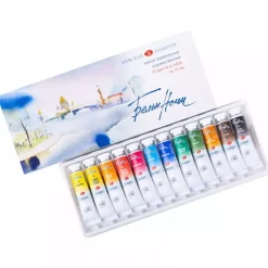 Caja de acuarelas 12 tubos White Nights 10ml