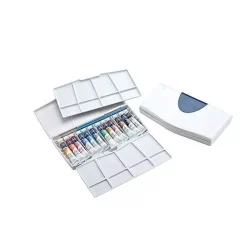 Caja de acuarelas 12 tubos 14 piezas Cotman Winsor and Newton