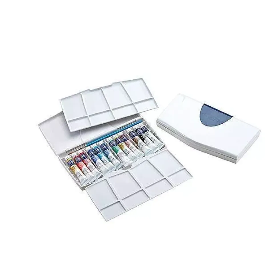 Caja de acuarelas 12 tubos 14 piezas Cotman Winsor and Newton