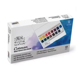Caja de bolsillo 16 medio godets acuarela Cotman Winsor & Newton