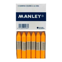 Caja de cartón de 12 ceras amarillo oscuro Manley