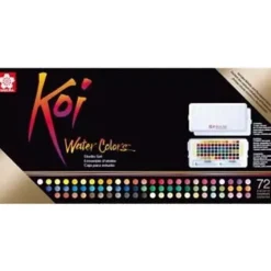 Caja de estudio 72 pastillas acuarela Koi Sakura
