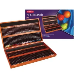 Caja de madera 72 lápices Coloursoft Derwent