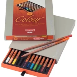 Caja de madera 12 lápices de color Design Bruynzeel
