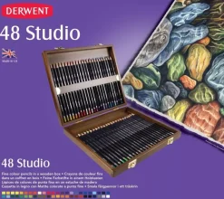 Caja de madera 48 lápices Studio Derwent