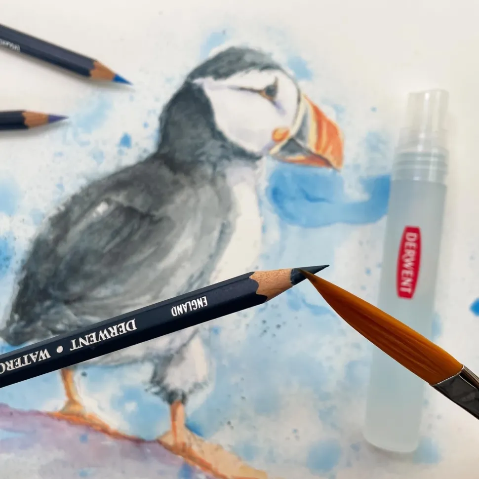 Caja de madera 72 lápices Watercolour Derwent
