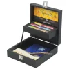 Caja de madera 24 medios godets extrafinas y accesorios Sennelier