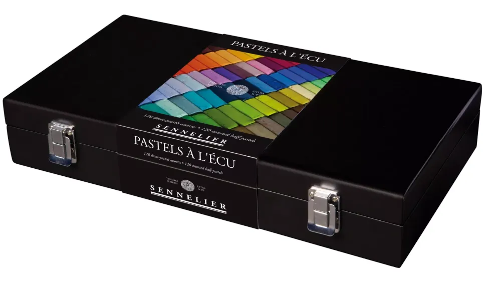 Caja de Madera 120 Medios Pasteles Sennelier
