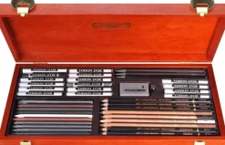 Caja de madera 39 piezas dibujo Gioconad Koh-i-Noor
