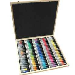 Caja de Madera con 98 Tubos L'Aquarelle Extrafina Sennelier 10ml