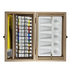 Caja de madera de acuarelas 12 tubos Mir