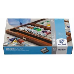 Caja de madera de acuarela 12 tubos Van Gogh